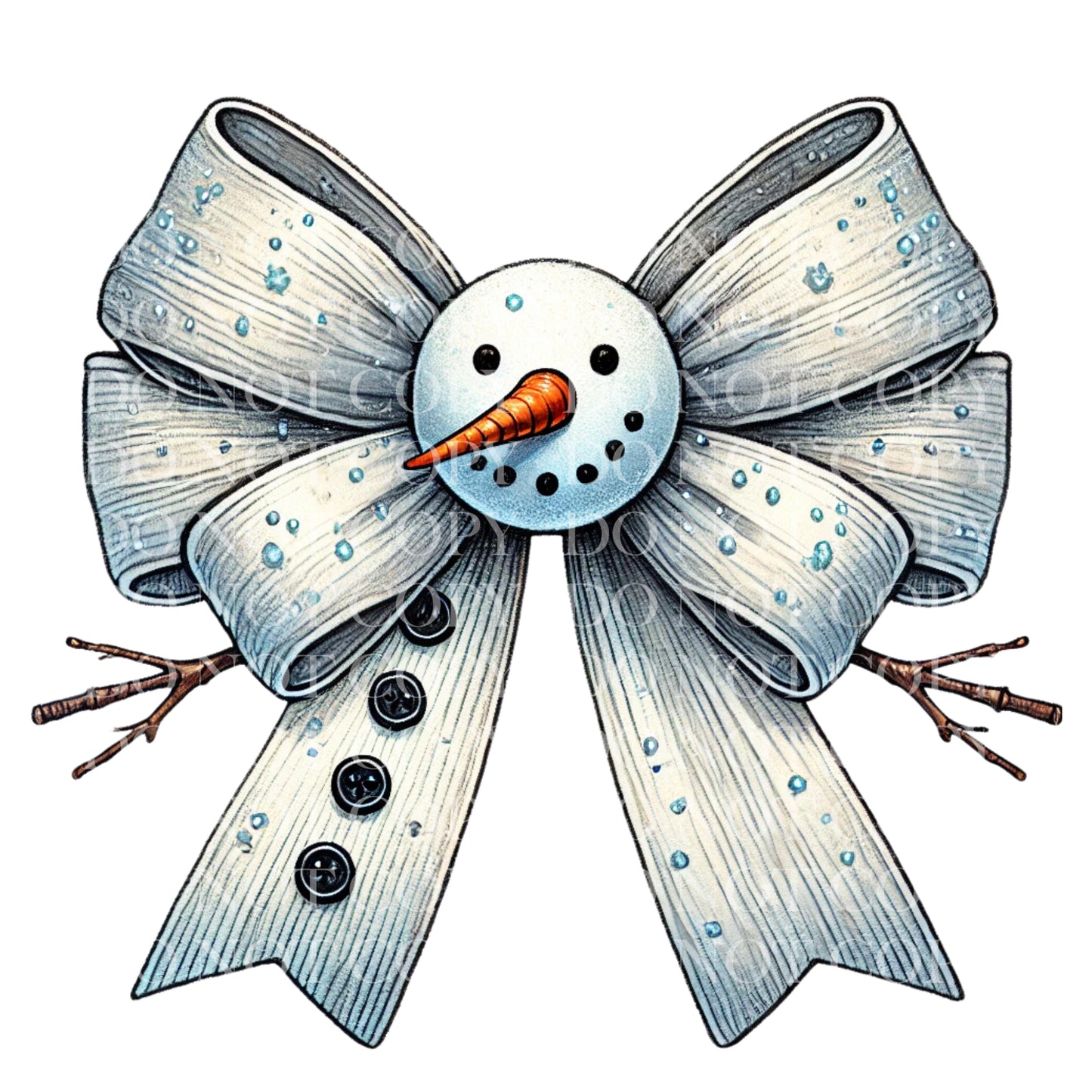 Snowman Coquette Bow