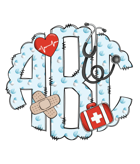 Nurse Themed Monograms