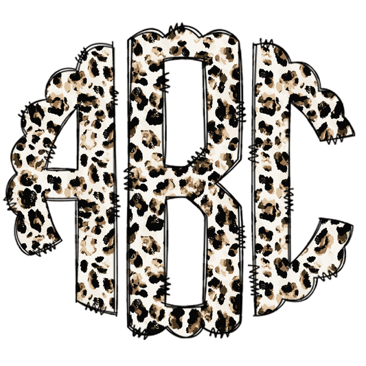 Boho Cheetah Monograms