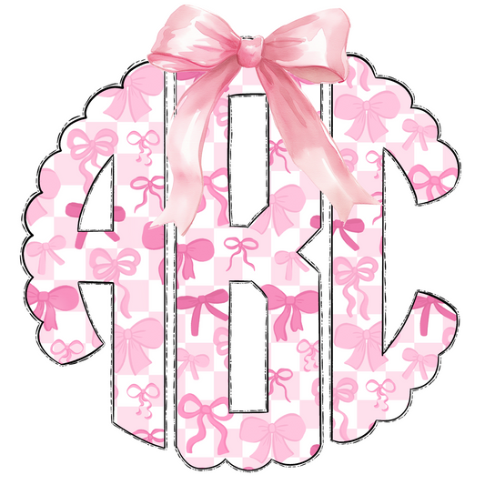 Pink Bow Monograms