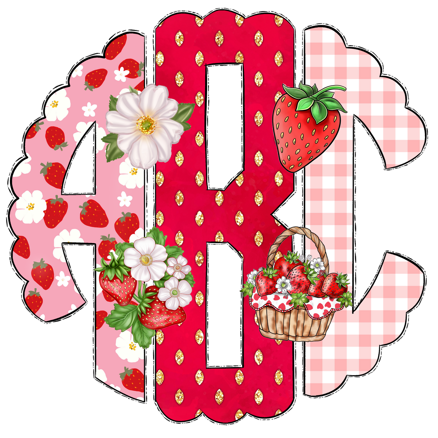 Strawberry Patch Monograms