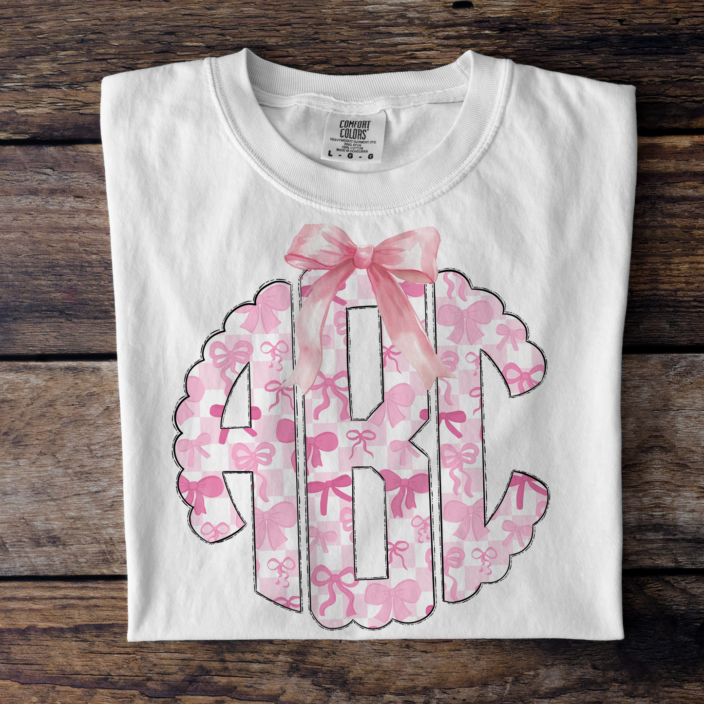 Pink Bow Monograms