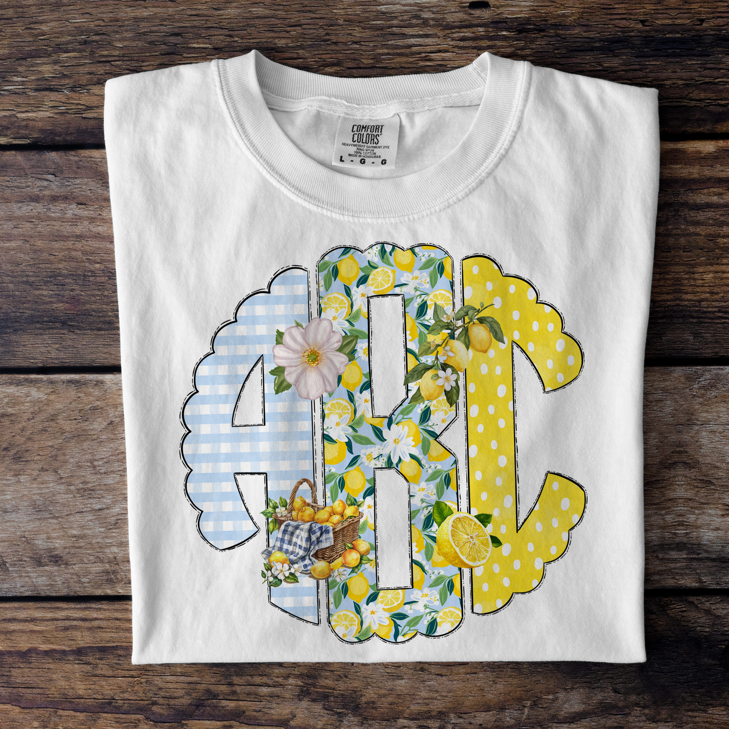 Lemons and Flowers Monograms