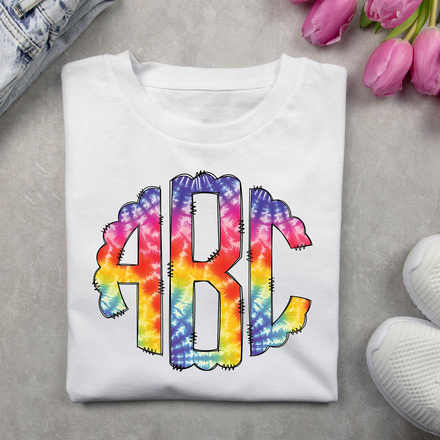 Tie Dye Monograms