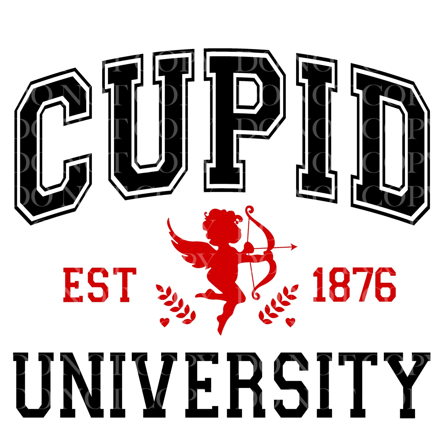 Cupid University Valentines Day DTF Transfer