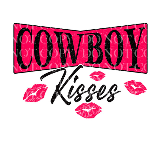 Cowboy Kisses Valentines Day DTF Transfer