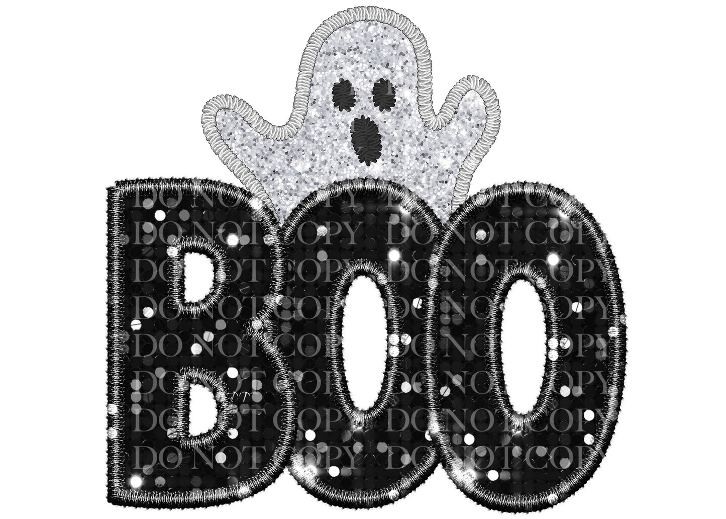 Boo Faux Embroidered Sequin