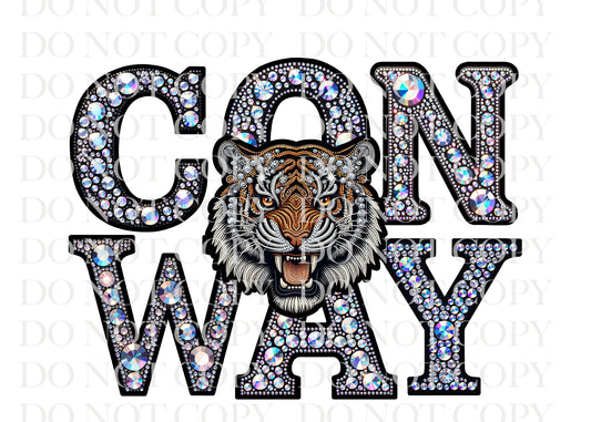 Conway Tigers Faux Rhinestones