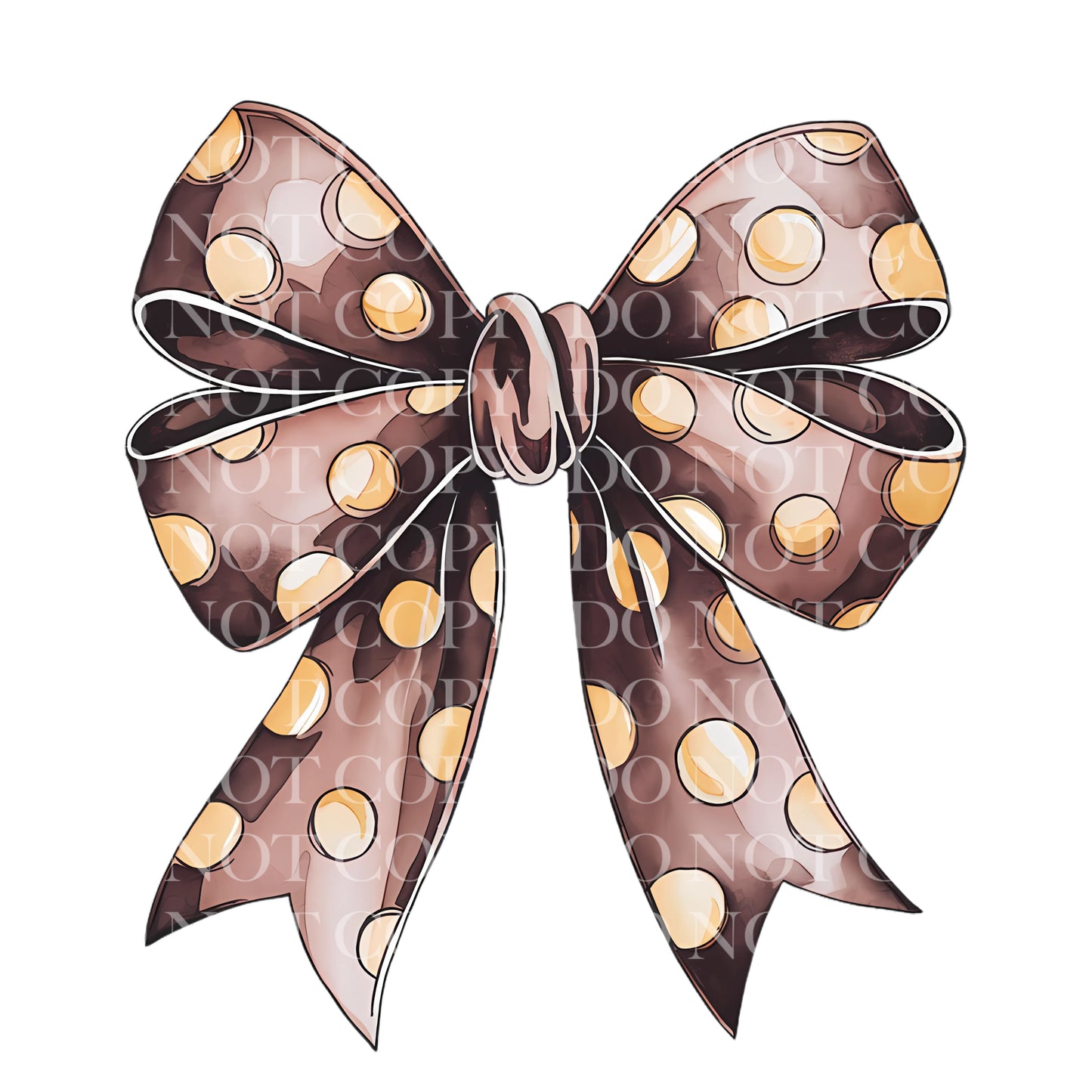 Fall Brown Polka Dot Coquette Bow