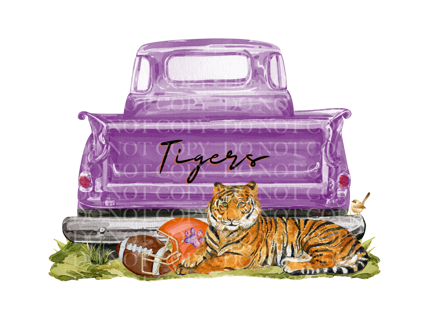 Tigers Purple Truck Football