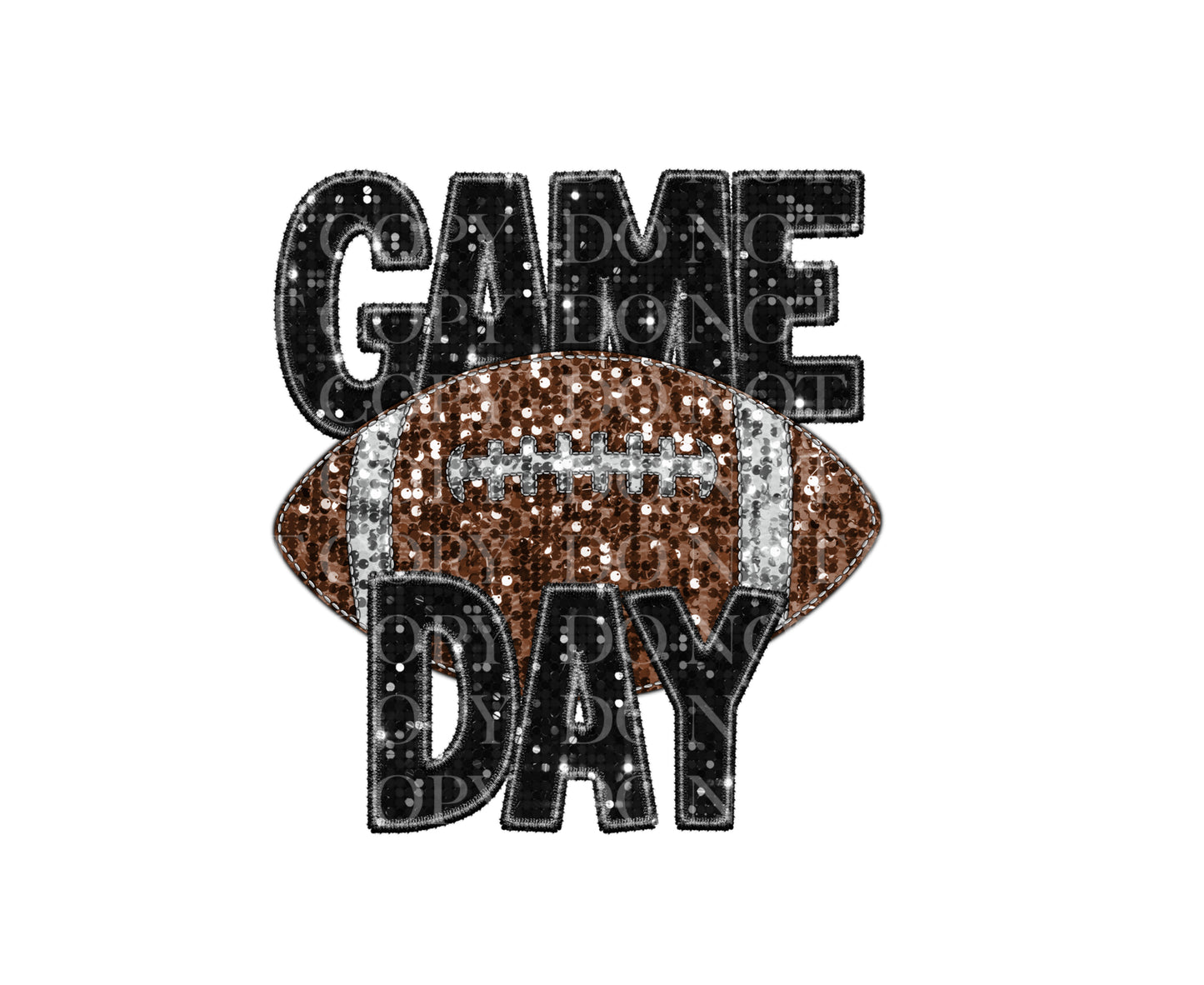 Game Day Faux Sequin Football