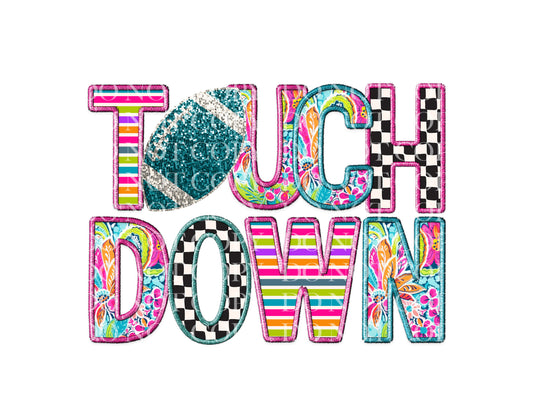 Touch Down Faux Embroidery