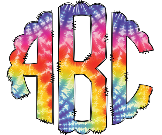 Tie Dye Monograms